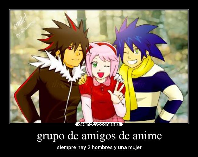 grupo de amigos de anime -