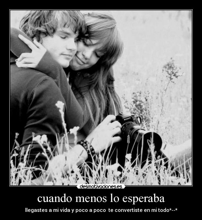 cuando menos lo esperaba -