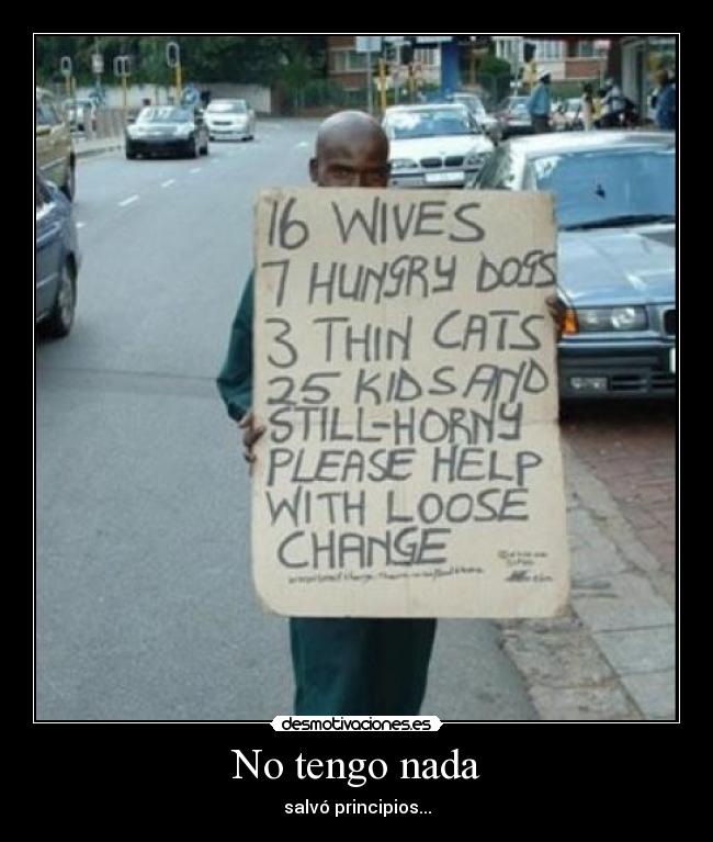 No tengo nada -