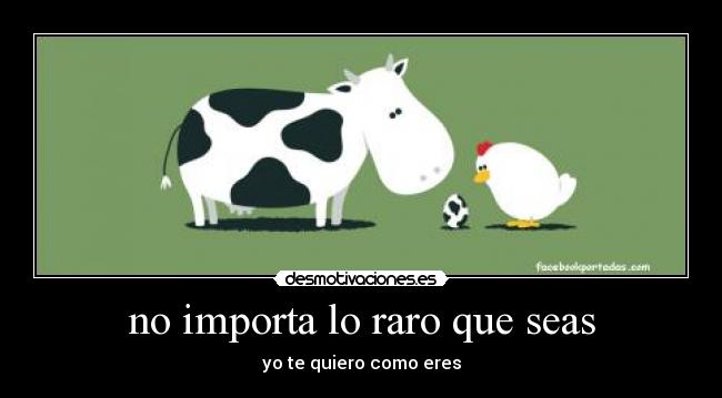 no importa lo raro que seas -