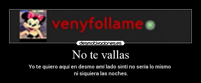 No te vallas - 