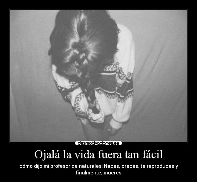 Ojalá la vida fuera tan fácil -