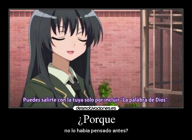 ¿Porque - no lo había pensado antes?