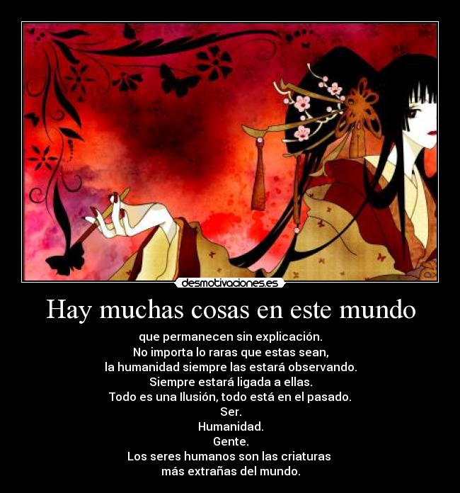 carteles mundo ichihara yuuko xxxholic desmotivaciones