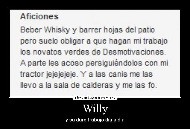 carteles willy mantenimiento desmotivaciones