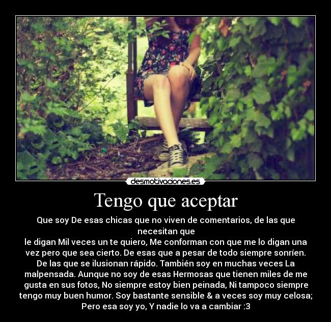 Tengo que aceptar -