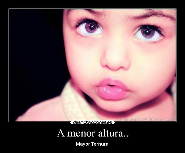 A menor altura.. - Mayor Ternura.