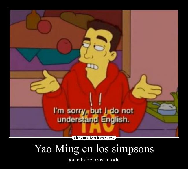 Yao Ming en los simpsons -