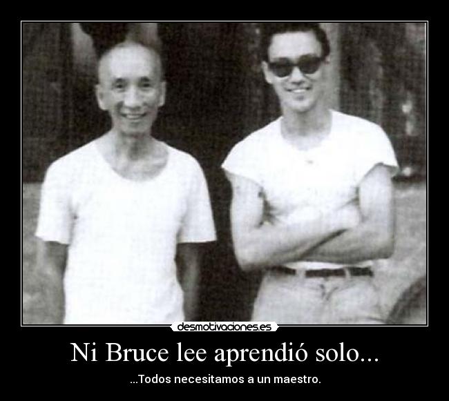 Ni Bruce lee aprendió solo... -