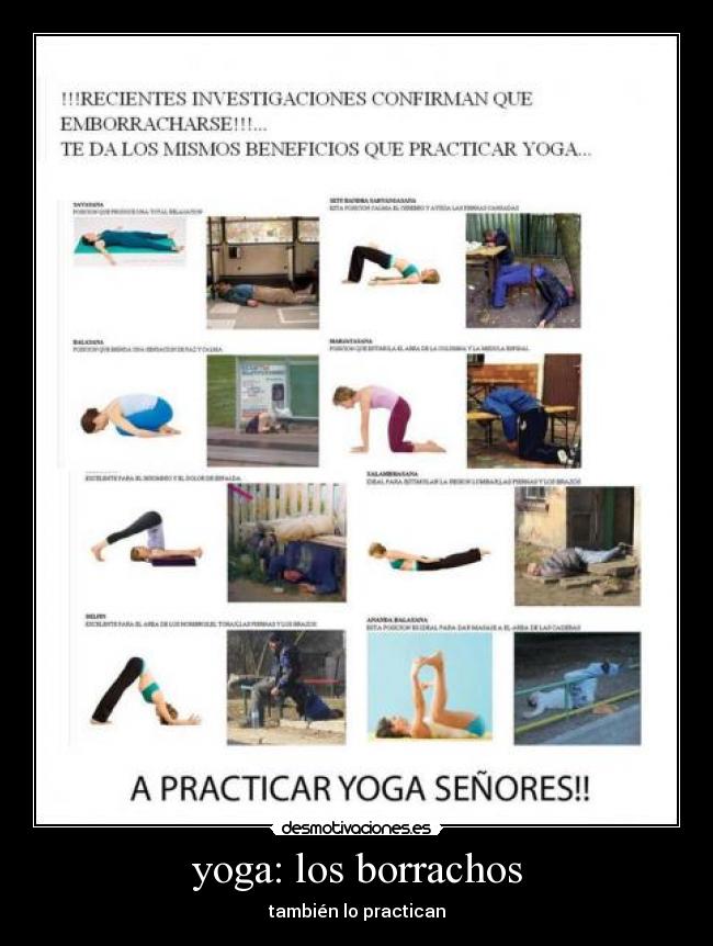 yoga: los borrachos - también lo practican