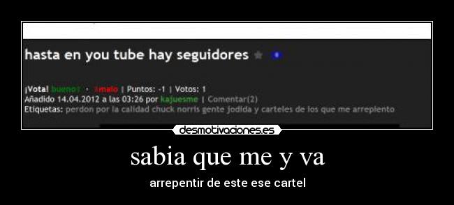 sabia que me y va -