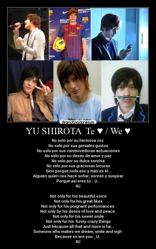 carteles yuu shirota amor cantante fans desmotivaciones