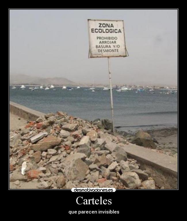 Carteles - que parecen invisibles