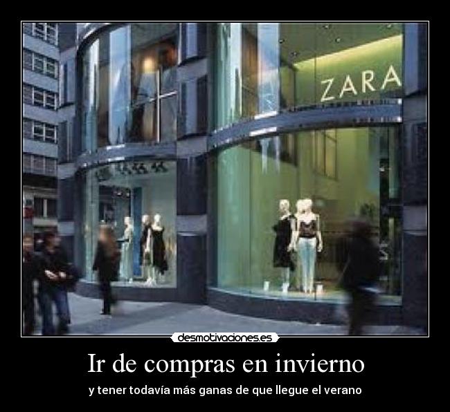 Ir de compras en invierno -