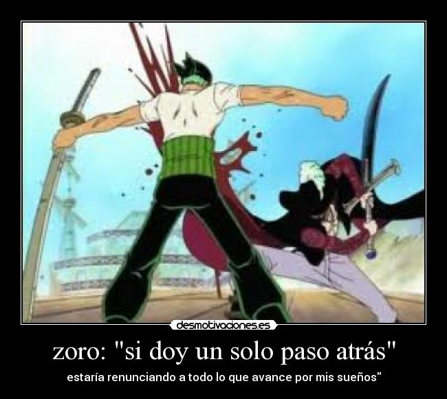 carteles roronoa zoro desmotivaciones