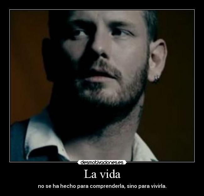 La vida - no se ha hecho para comprenderla, sino para vivirla.