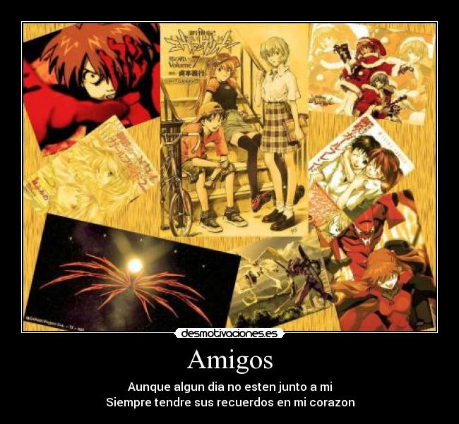 carteles amigos anime desmotivaciones