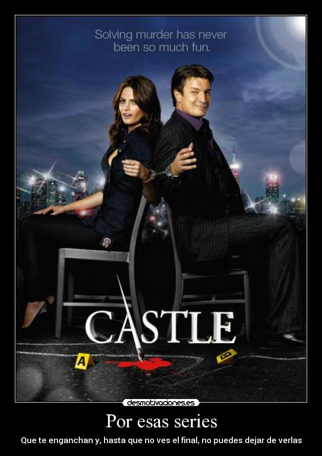 carteles series castle desmotivaciones