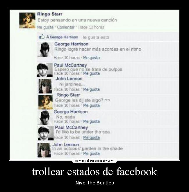 carteles facebook the beatles facebook desmotivaciones