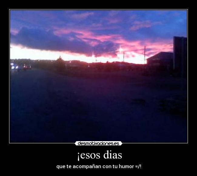¡esos dias - que te acompañan con tu humor =/!
