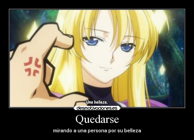 Quedarse - mirando a una persona por su belleza