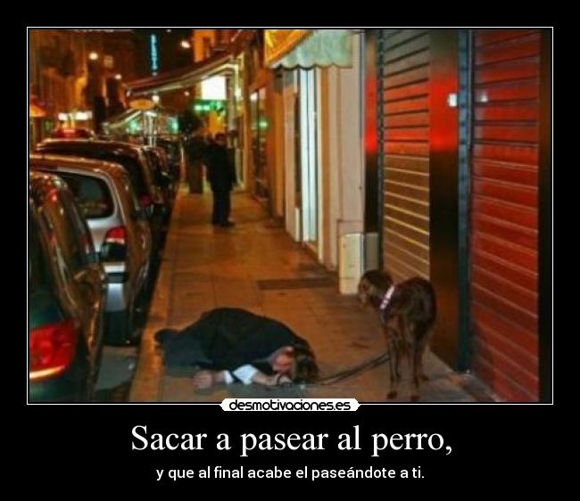 Sacar a pasear al perro, -