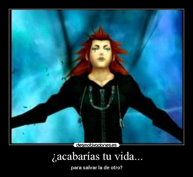 ¿acabarías tu vida... - para salvar la de otro?