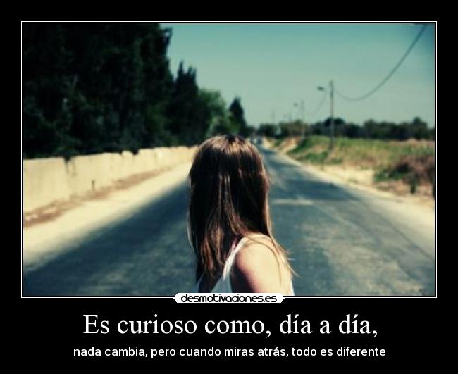 Es curioso como, día a día, -