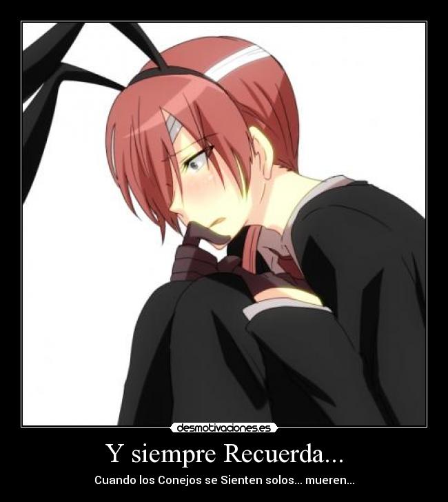 carteles inu boku conejo anime desmotivaciones