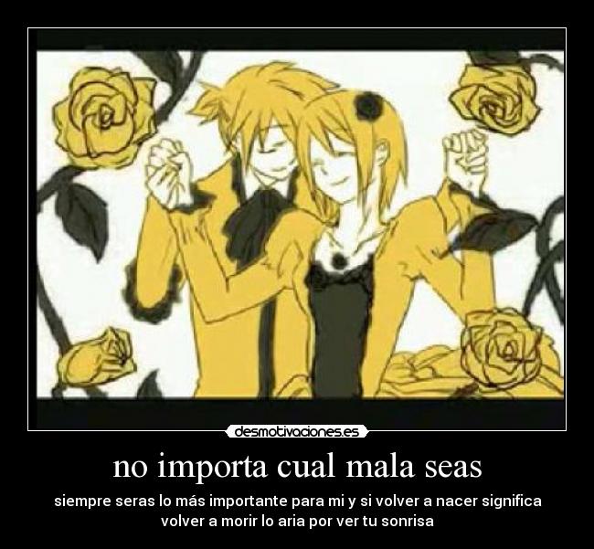 no importa cual mala seas -
