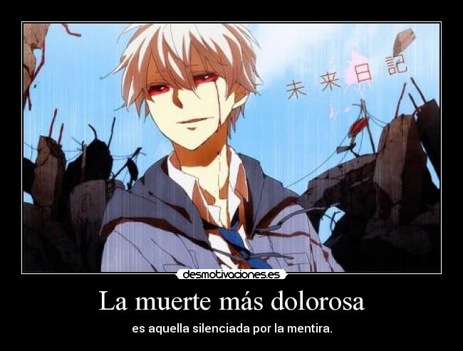 carteles muerte mirai nikki akise aru harukaze desmotivaciones