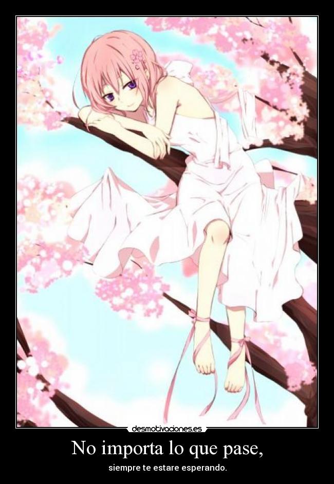 No importa lo que pase, -