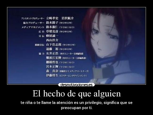 El hecho de que alguien - 