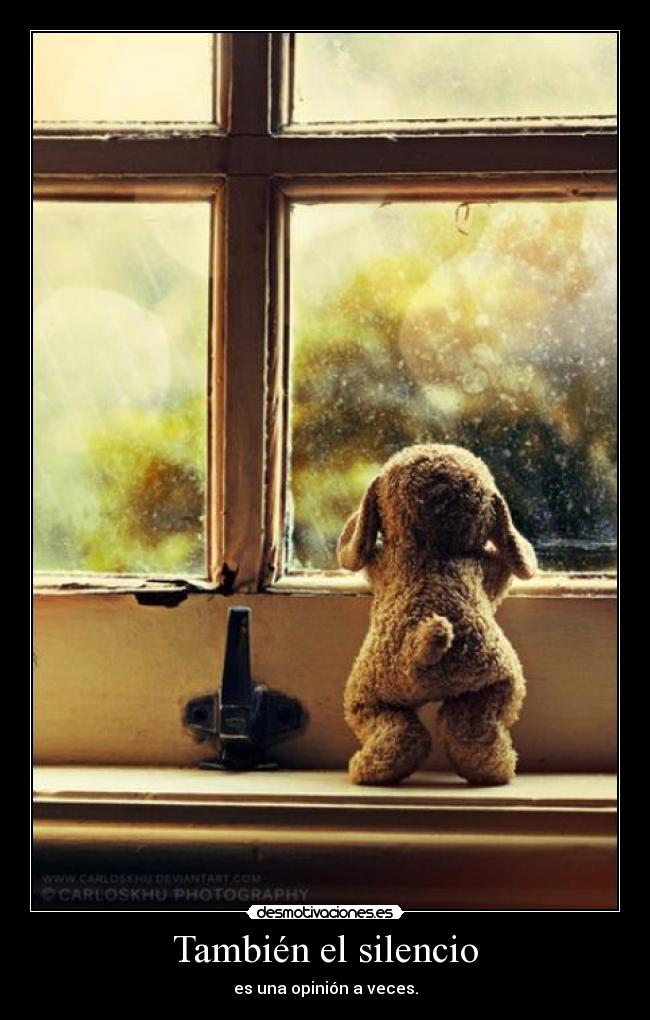También el silencio - es una opinión a veces.