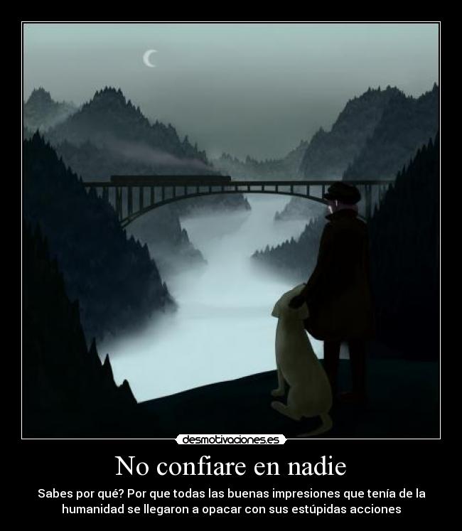 carteles megurine luka vocaloid perro wan confiare nadie porque siempre termina siendo mismo desmotivaciones