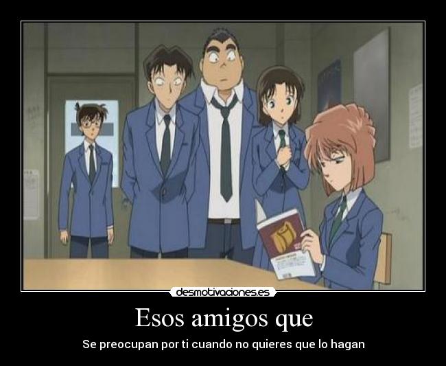 carteles amigos conan edogawa haibara ayumi yoshida mitsuhiko tsubaraya genta kojima detective anime shonentantei desmotivaciones