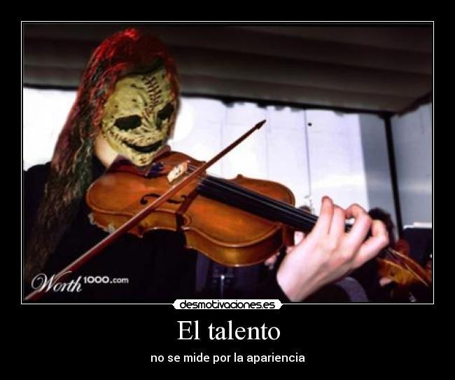 carteles slipknot corey taylor tocando violin desmotivaciones