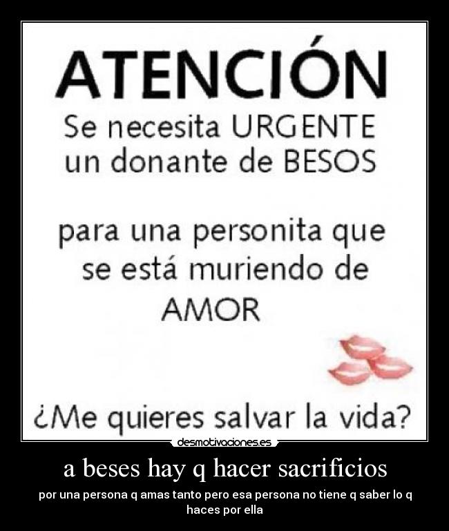 a beses hay q hacer sacrificios -