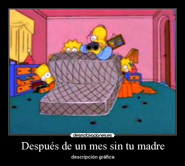 Después de un mes sin tu madre - descripción gráfica