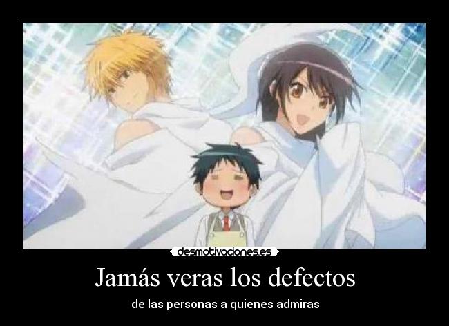 Jamás veras los defectos - de las personas a quienes admiras