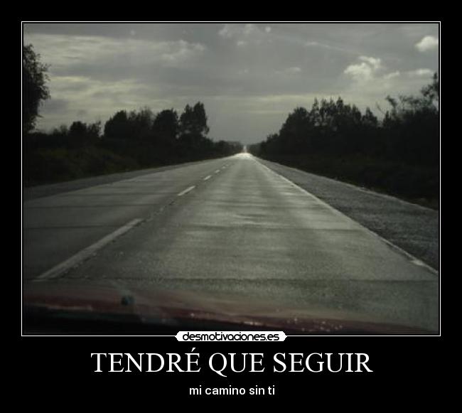 TENDRÉ QUE SEGUIR - mi camino sin ti