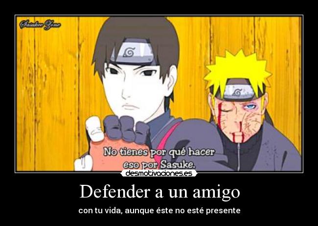 Defender a un amigo -