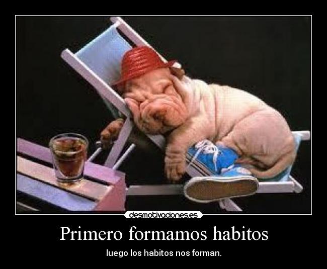 Primero formamos habitos - luego los habitos nos forman.