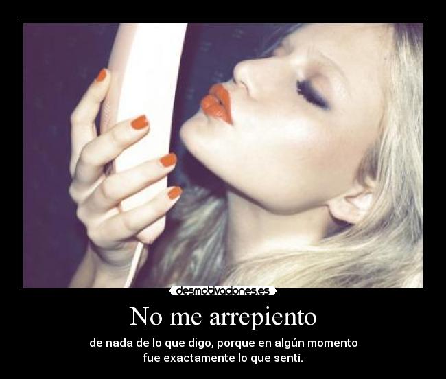 No me arrepiento -