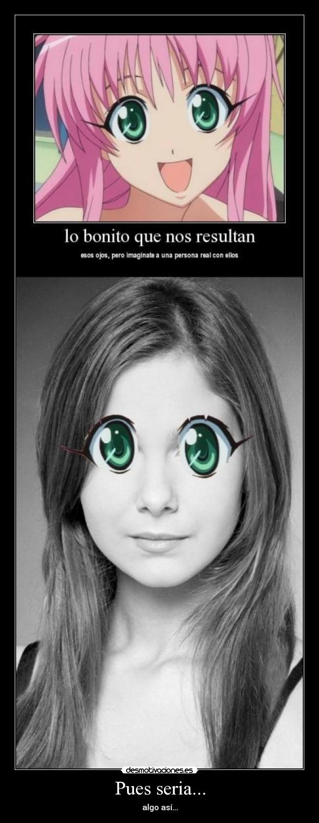 carteles una titi con los ojos lala love anime harukaze desmotivaciones