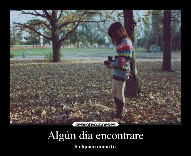 Algún día encontrare - A alguien como tu.