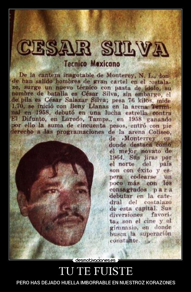 TU TE FUISTE - PERO HAS DEJADO HUELLA IMBORRABLE EN NUESTROZ KORAZONES