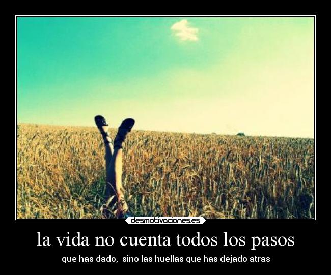 la vida no cuenta todos los pasos -