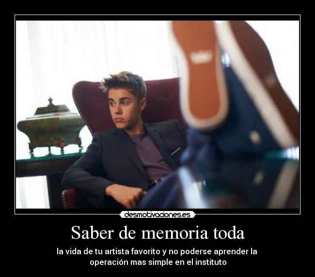 Saber de memoria toda - 
