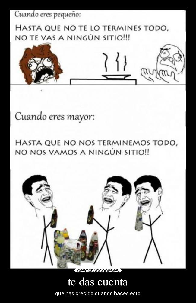 te das cuenta -